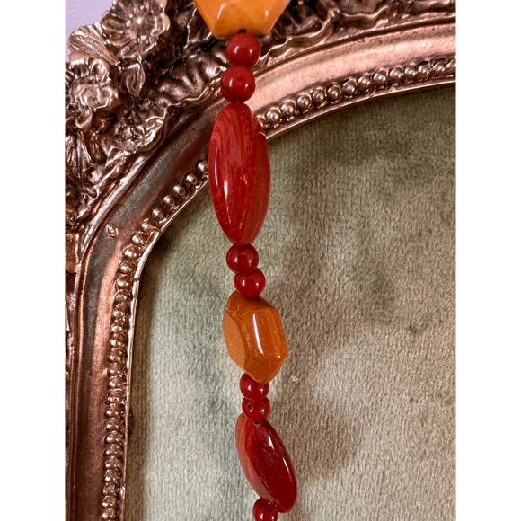 Jasper, Mookaite and Lepidolite 24 inch stone necklace Beads - Picture 4 of 10